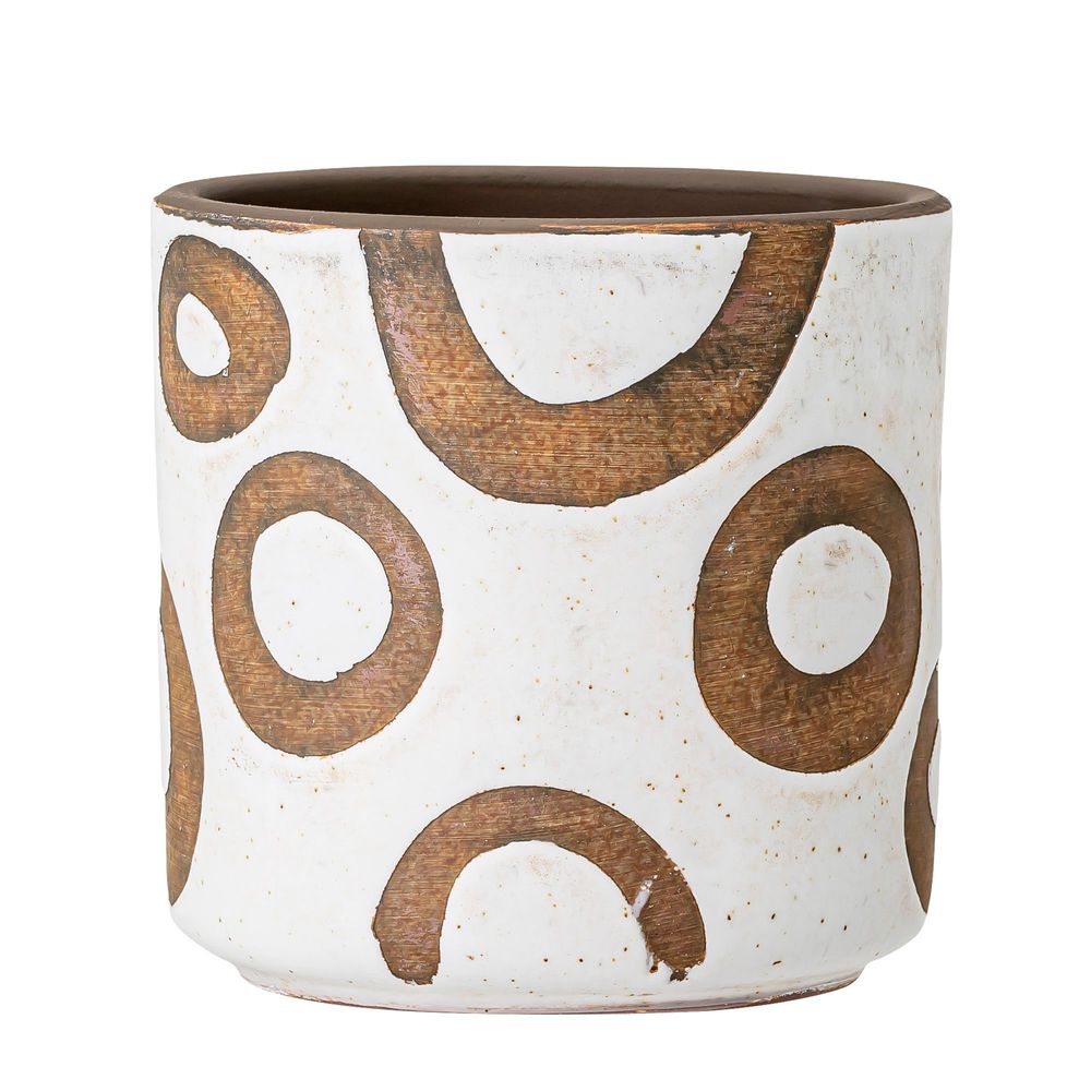 Flower pots - Avo Deco Flowerpot, White, Terracotta - BLOOMINGVILLE MULTIBRAND HOUSE