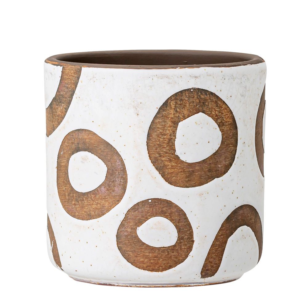 Flower pots - Avo Deco Flowerpot, White, Terracotta - BLOOMINGVILLE MULTIBRAND HOUSE
