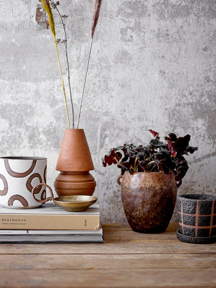 Flower pots - Avo Deco Flowerpot, White, Terracotta - BLOOMINGVILLE MULTIBRAND HOUSE