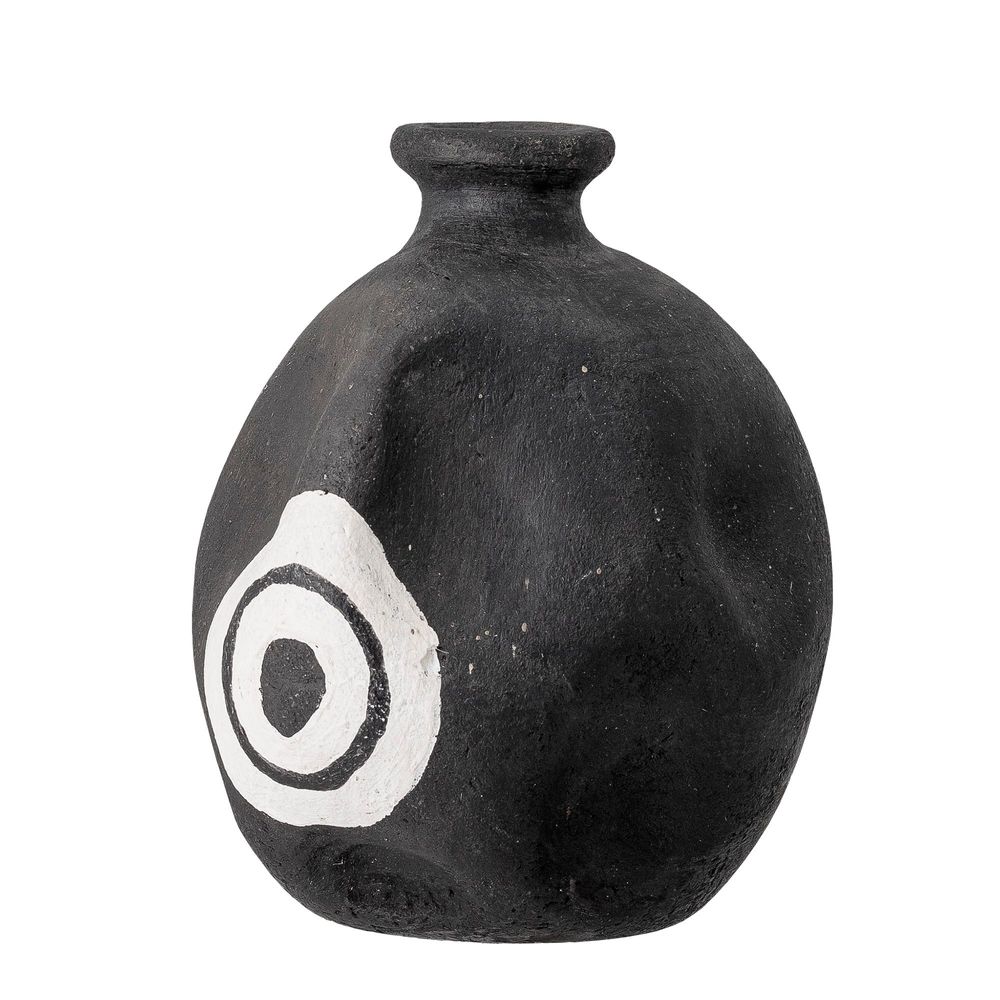 Vases - Mika Deco Vase, Black, Terracotta  - BLOOMINGVILLE MULTIBRAND HOUSE