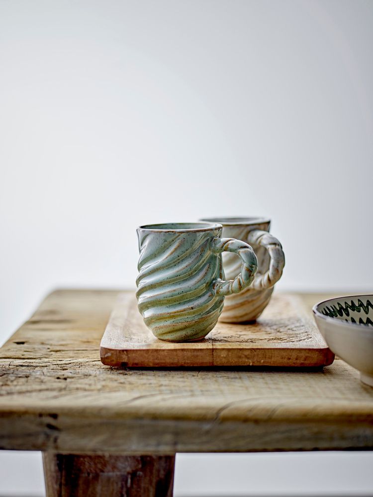 Mugs - Miriam Mug, Green, Stoneware - BLOOMINGVILLE MULTIBRAND HOUSE