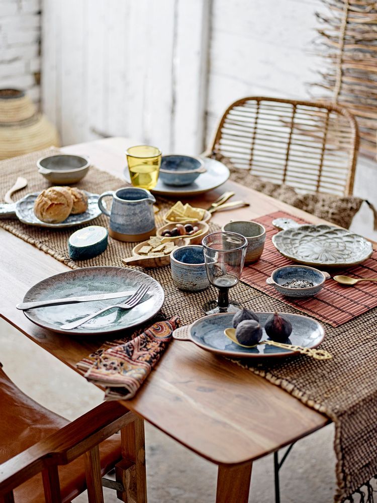 Everyday plates - Idunn Plate, Blue, Stoneware - BLOOMINGVILLE MULTIBRAND HOUSE