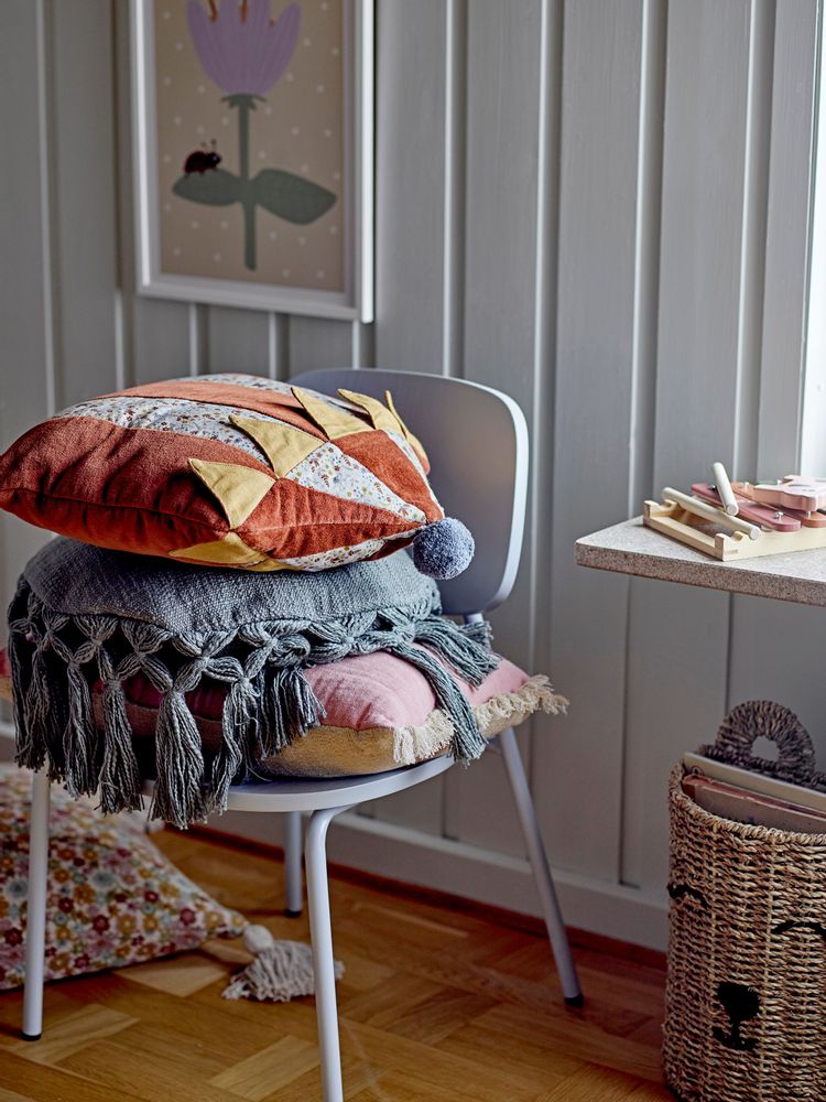 Cushions - Elinna Cushion, Blue, Cotton - BLOOMINGVILLE MINI