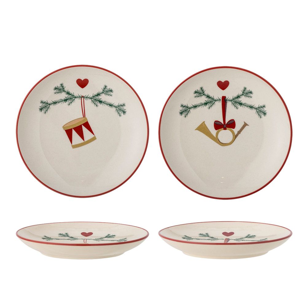 Assiettes au quotidien - Yule Assiette, Nature, Grès Set of 2 - BLOOMINGVILLE MULTIBRAND HOUSE