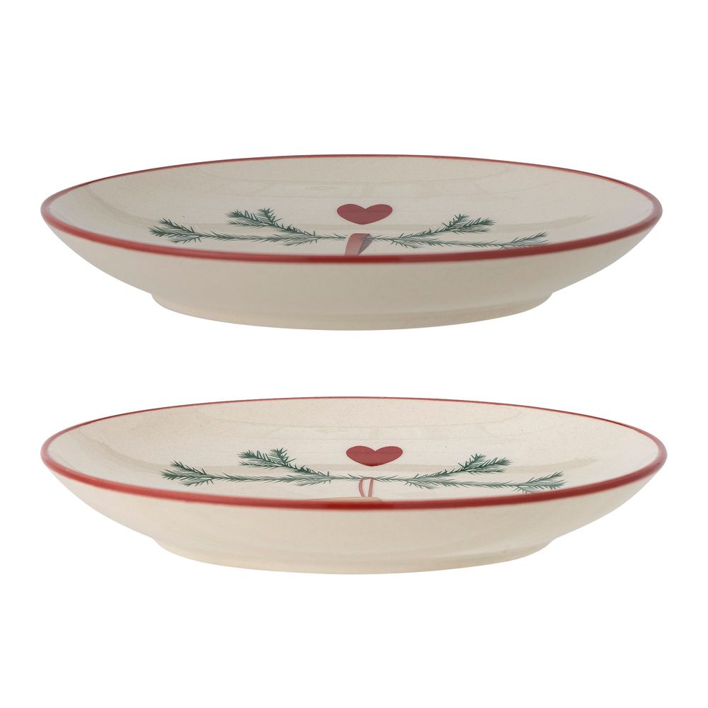 Assiettes au quotidien - Yule Assiette, Nature, Grès Set of 2 - BLOOMINGVILLE MULTIBRAND HOUSE