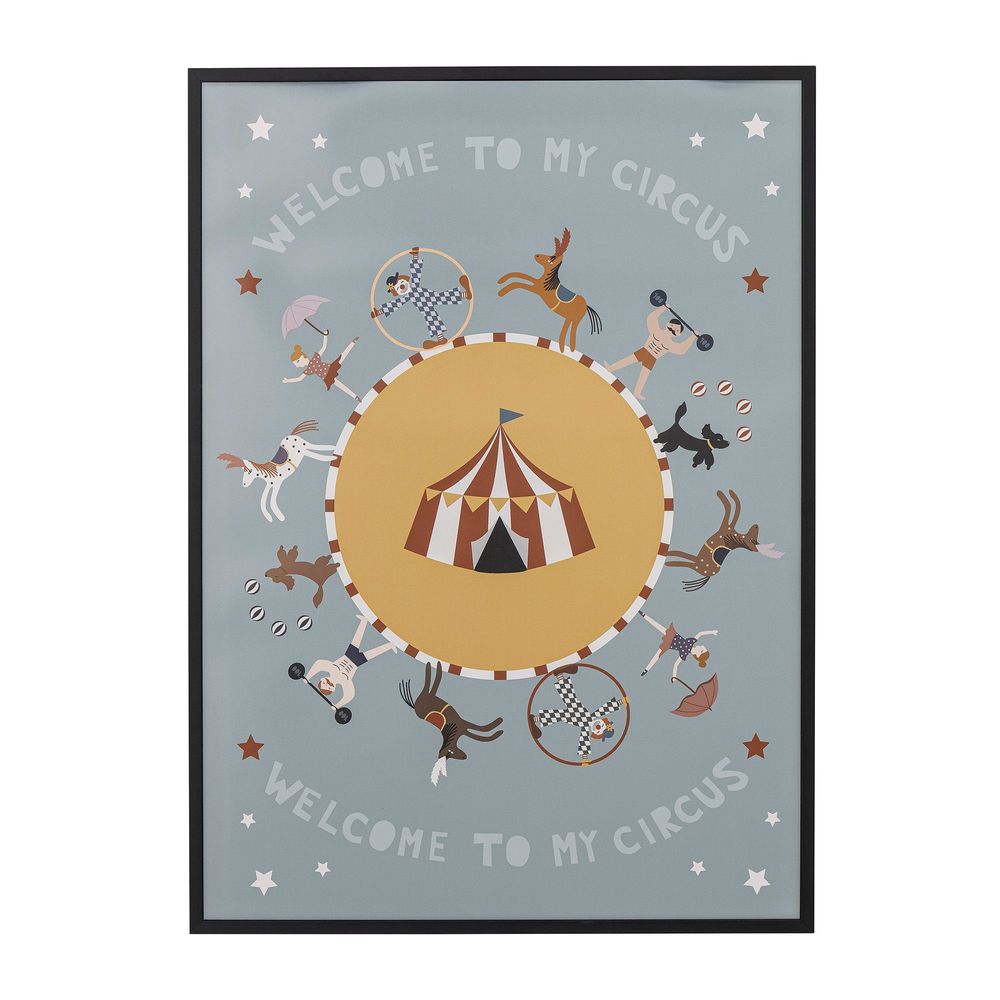 Other wall decoration - Maximo Illustration w/ Frame, Black, Pine - BLOOMINGVILLE MINI