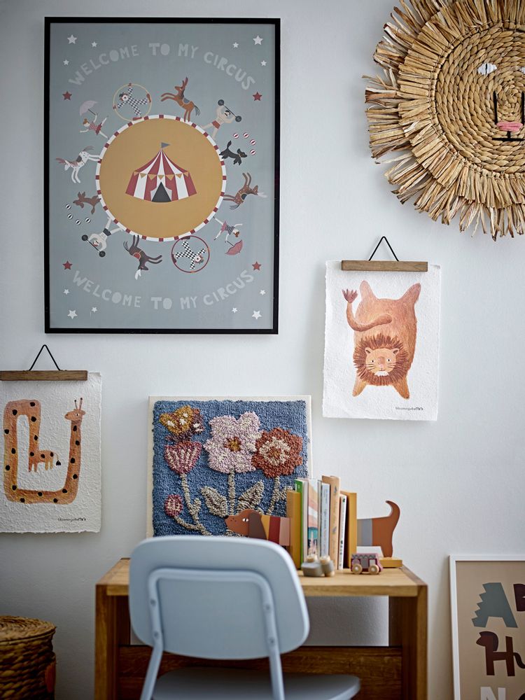Other wall decoration - Maximo Illustration w/ Frame, Black, Pine - BLOOMINGVILLE MINI