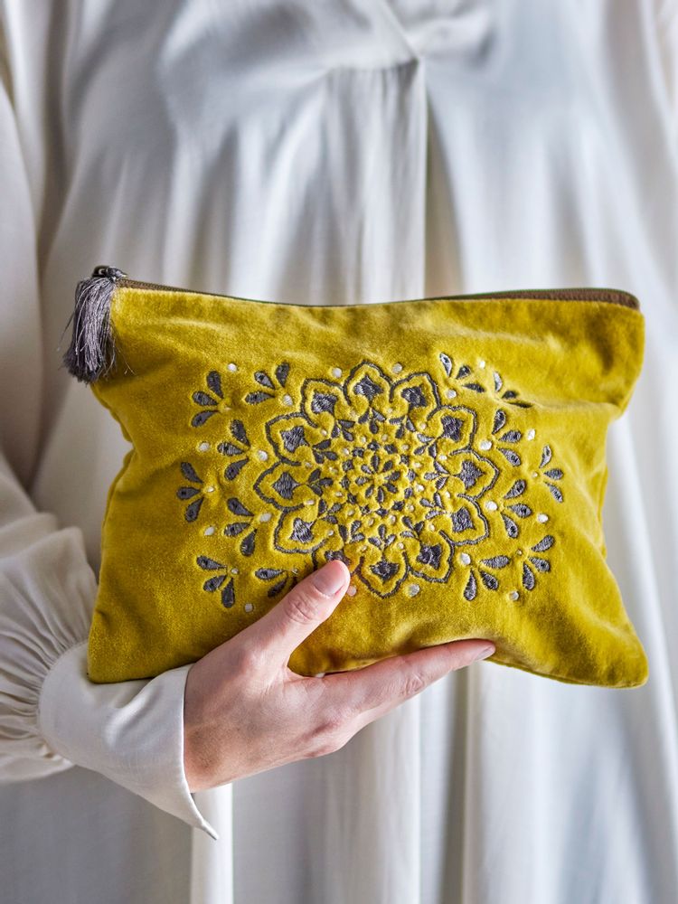Bags and totes - Stefania Cosmetic Bag, Yellow, Cotton - BLOOMINGVILLE MULTIBRAND HOUSE
