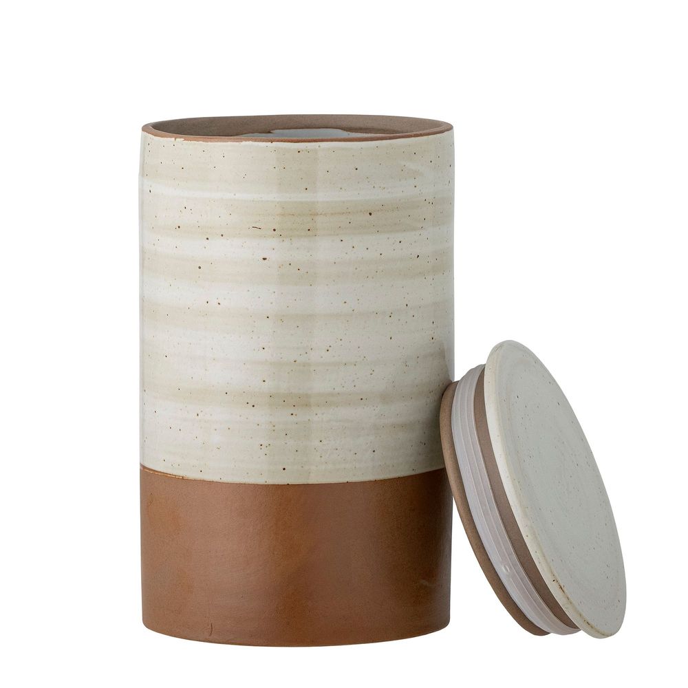 Boîtes de conservation - Okan Cruche avec couvercle , Marron, Grès - BLOOMINGVILLE MULTIBRAND HOUSE