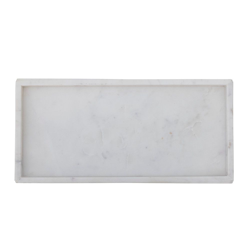 Trays - Majsa Tray, White, Marble - BLOOMINGVILLE MULTIBRAND HOUSE