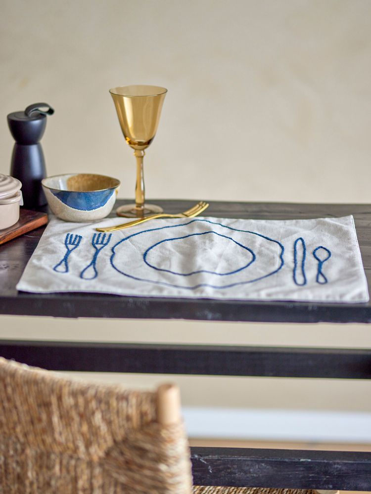 Placemats - Fonni Placemat, Nature, Cotton  - BLOOMINGVILLE MULTIBRAND HOUSE