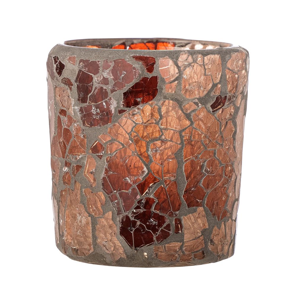 Bougeoirs et photophores - Evalyn Photophore, Rose, Verre recyclé - BLOOMINGVILLE MULTIBRAND HOUSE
