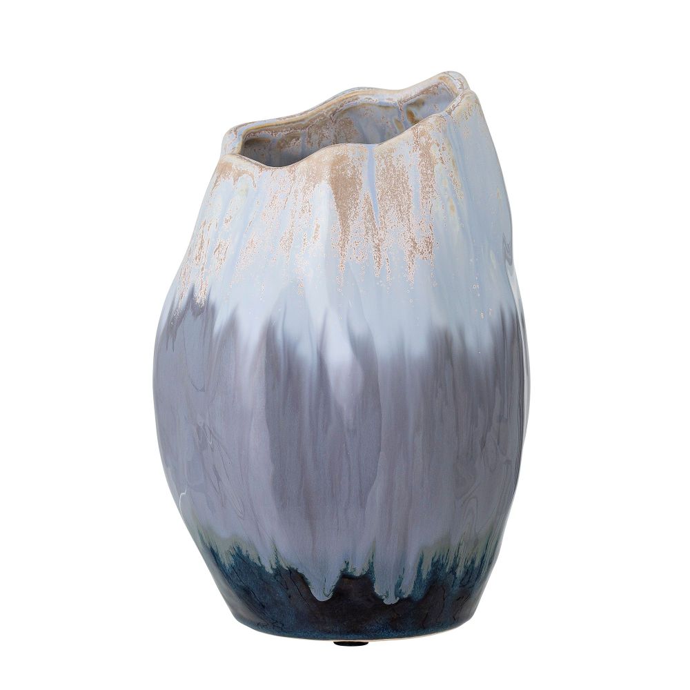 Vases - Jace Deco Vase, Blue, Ceramic - BLOOMINGVILLE MULTIBRAND HOUSE