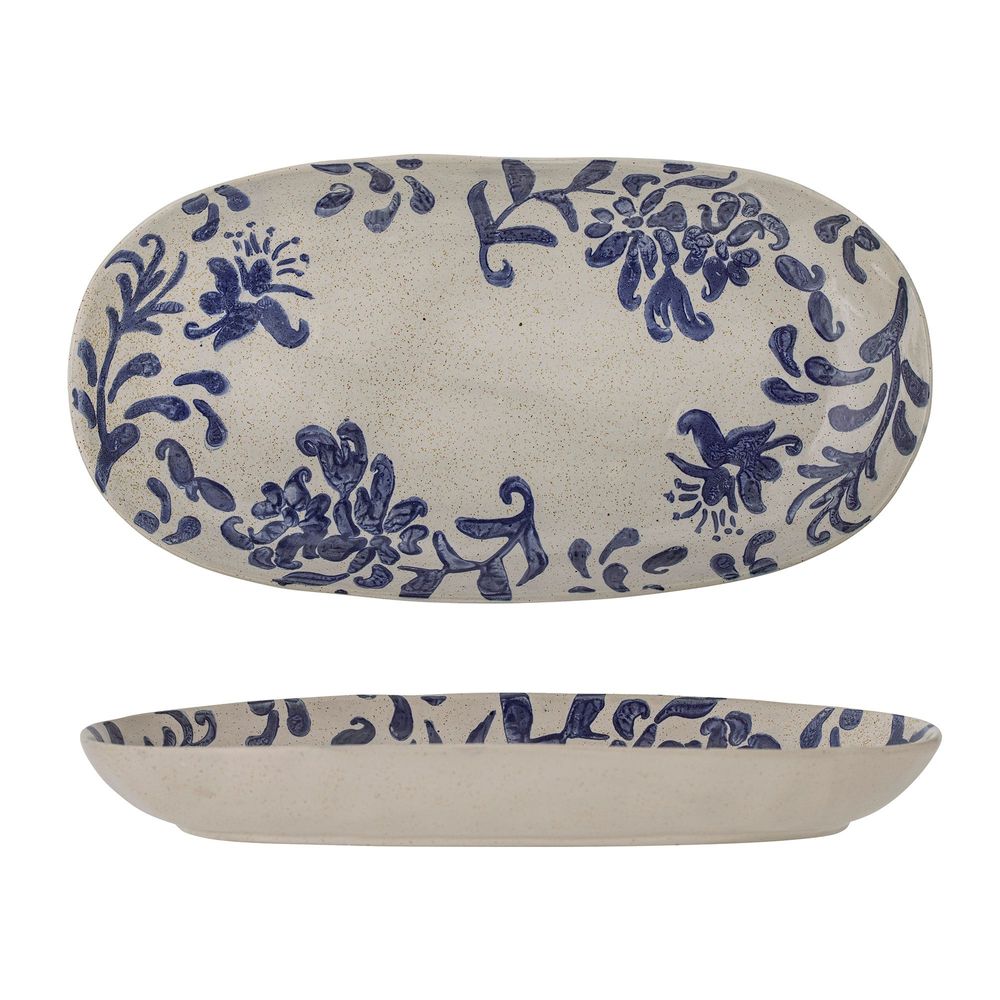 Couverts & ustensiles de cuisine - Petunia Assiette de service, Blue, Grès - CREATIVE COLLECTION