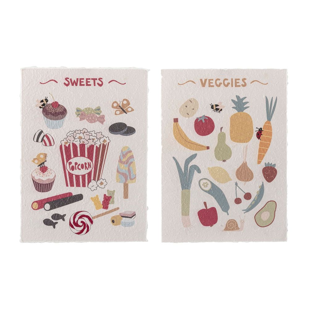 Other wall decoration - Papio Poster, Yellow, Paper Set of 2 - BLOOMINGVILLE MINI