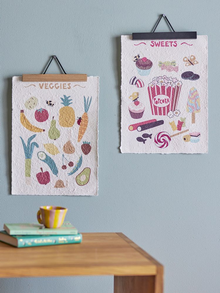 Other wall decoration - Papio Poster, Yellow, Paper Set of 2 - BLOOMINGVILLE MINI