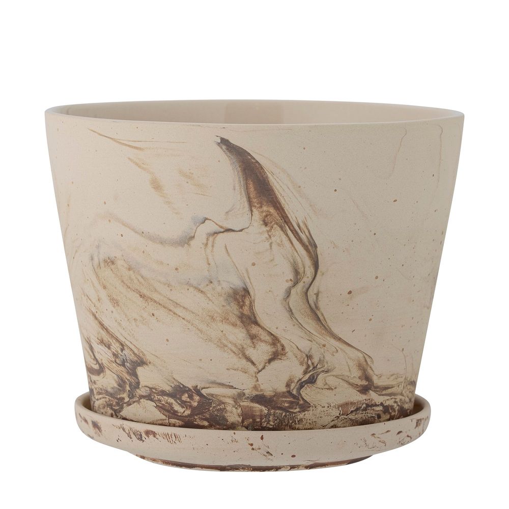 Pots de fleurs - Stacy Pot de fleurs pour support, Marron, Grès  - BLOOMINGVILLE MULTIBRAND HOUSE