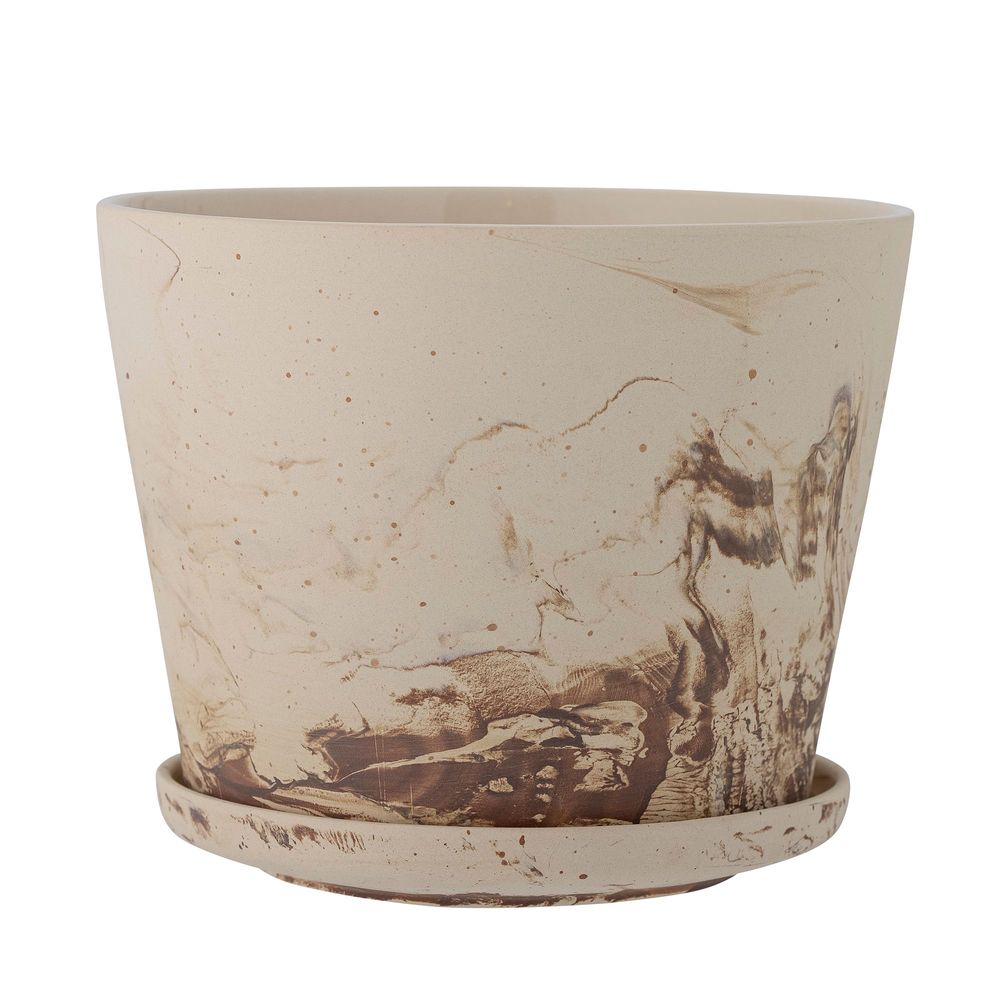Pots de fleurs - Stacy Pot de fleurs pour support, Marron, Grès  - BLOOMINGVILLE MULTIBRAND HOUSE