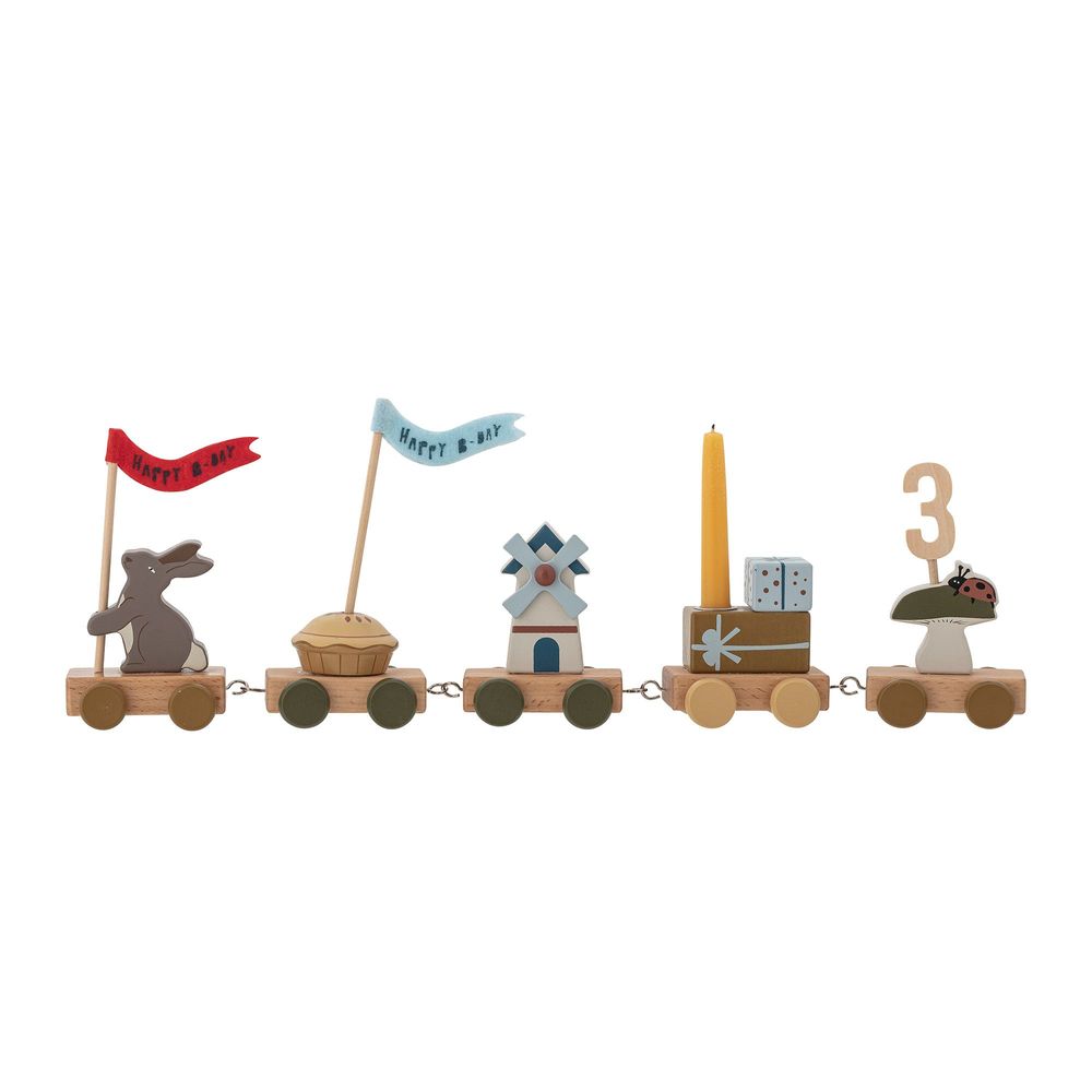 Decorative objects - Alfi Birthday Decoration, Brown, FSC®100%, MDF - BLOOMINGVILLE MINI