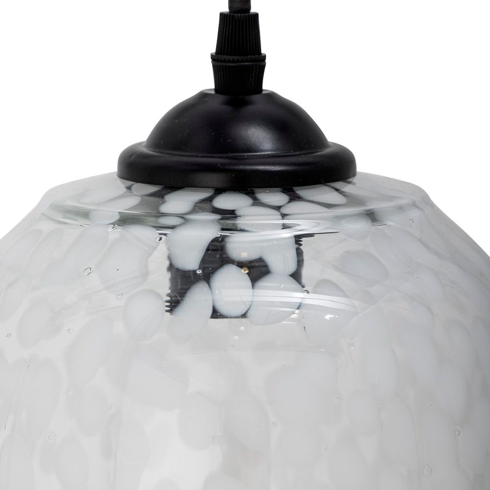 Hanging lights - Gisele Pendant Lamp, White, Glass - BLOOMINGVILLE MULTIBRAND HOUSE