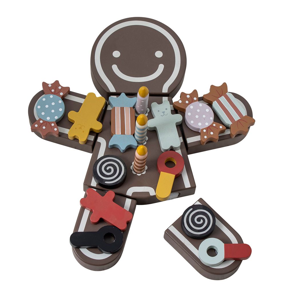 Jouets enfants - Tala Set de jeu, aliments, Marron, MDF Set of 16 - BLOOMINGVILLE MINI