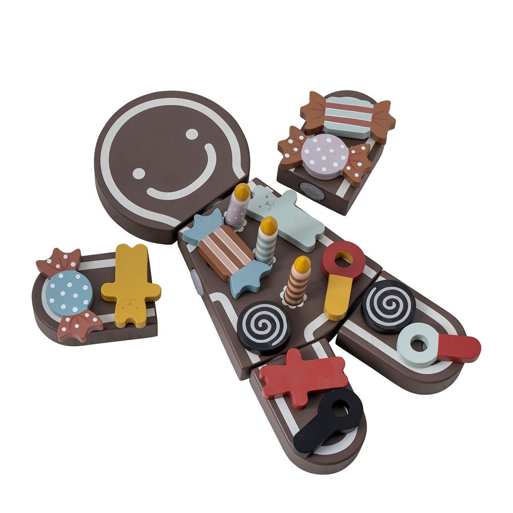 Jouets enfants - Tala Set de jeu, aliments, Marron, MDF Set of 16 - BLOOMINGVILLE MINI
