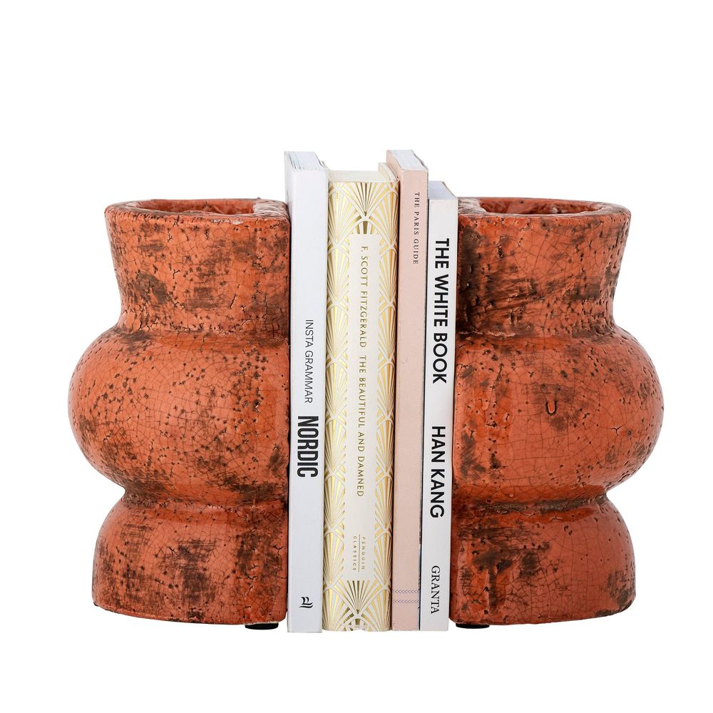 Decorative objects - Maiza Bookend, Orange, Terracotta Set of 2 - CREATIVE COLLECTION