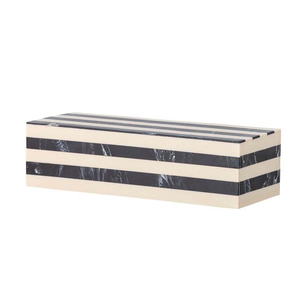 Storage boxes - Hira Box w/Lid, Black, Resin  - BLOOMINGVILLE MULTIBRAND HOUSE