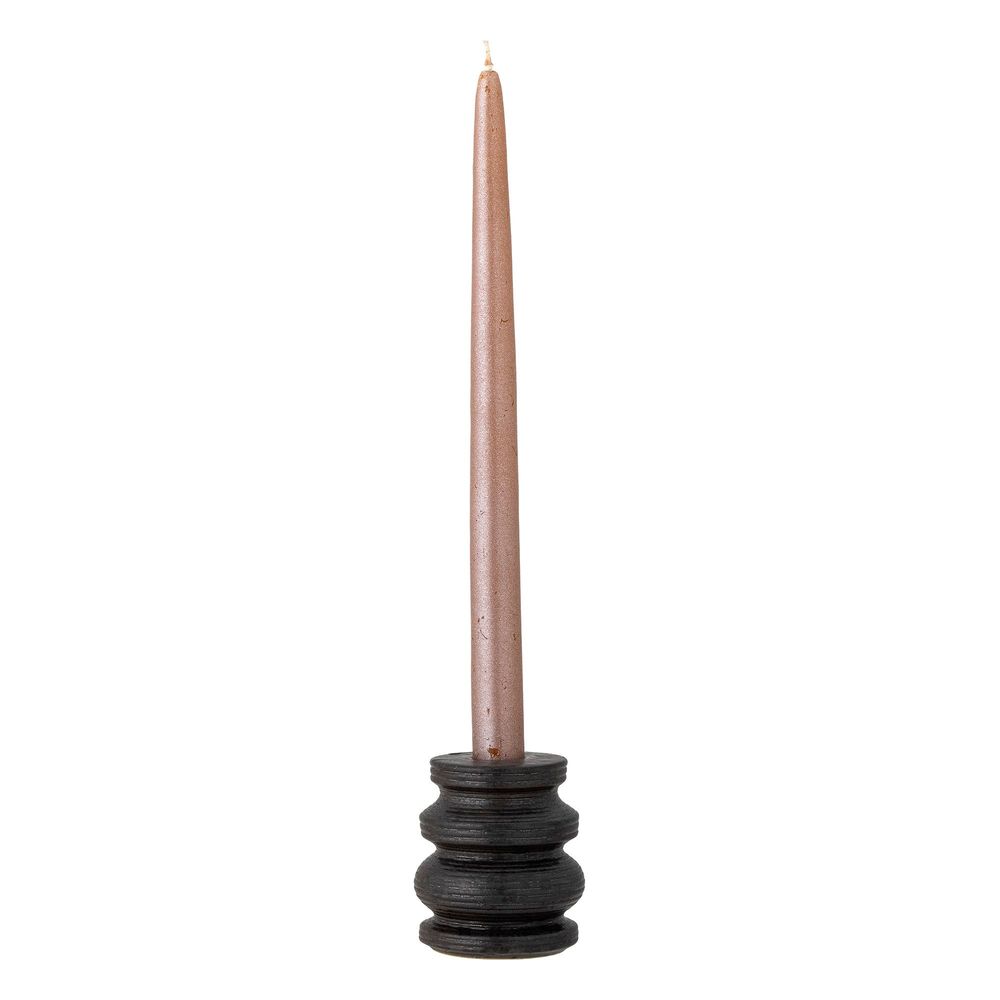 Candlesticks and candle holders - Idina Candle Holder, Black, Stoneware - BLOOMINGVILLE MULTIBRAND HOUSE