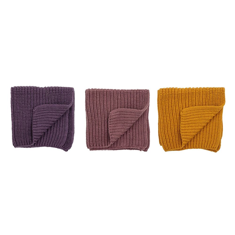 Brushes - Ninna Dishcloth, Purple, Cotton Set of 3 - BLOOMINGVILLE MULTIBRAND HOUSE