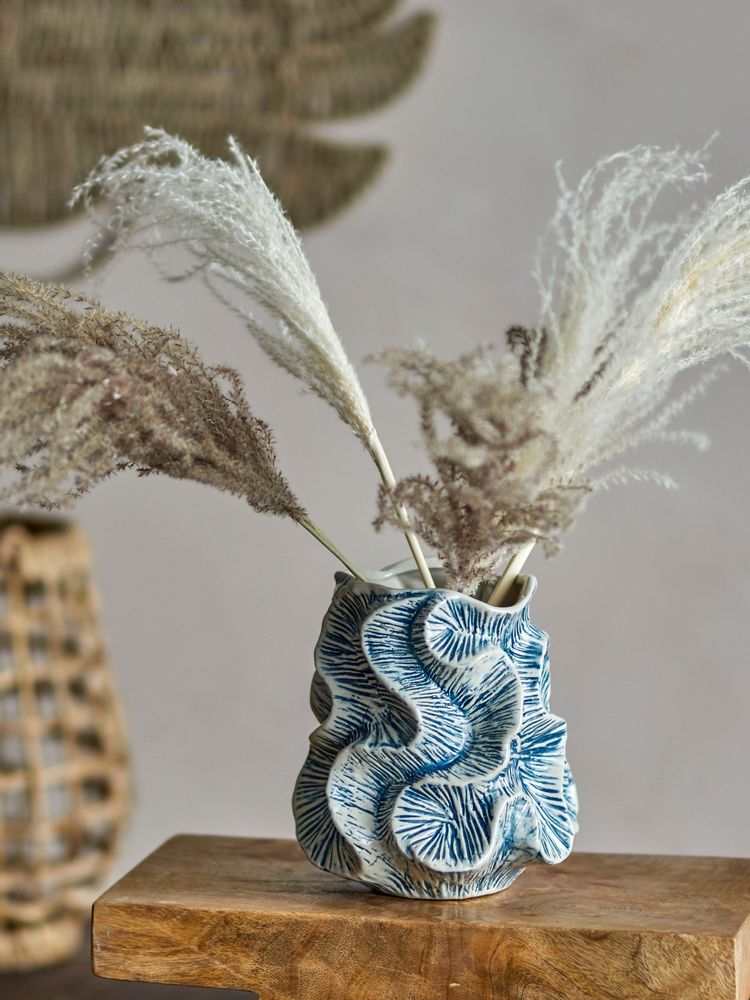 Vases - Guxi Vase, Blue, Stoneware - CREATIVE COLLECTION