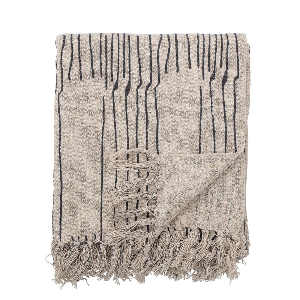 Throw blankets - Celly Throw, Nature, Recycled Cotton - BLOOMINGVILLE MULTIBRAND HOUSE