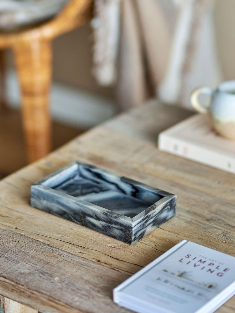 Plateaux - Feliza Plateau, Gris, Marbre - BLOOMINGVILLE MULTIBRAND HOUSE