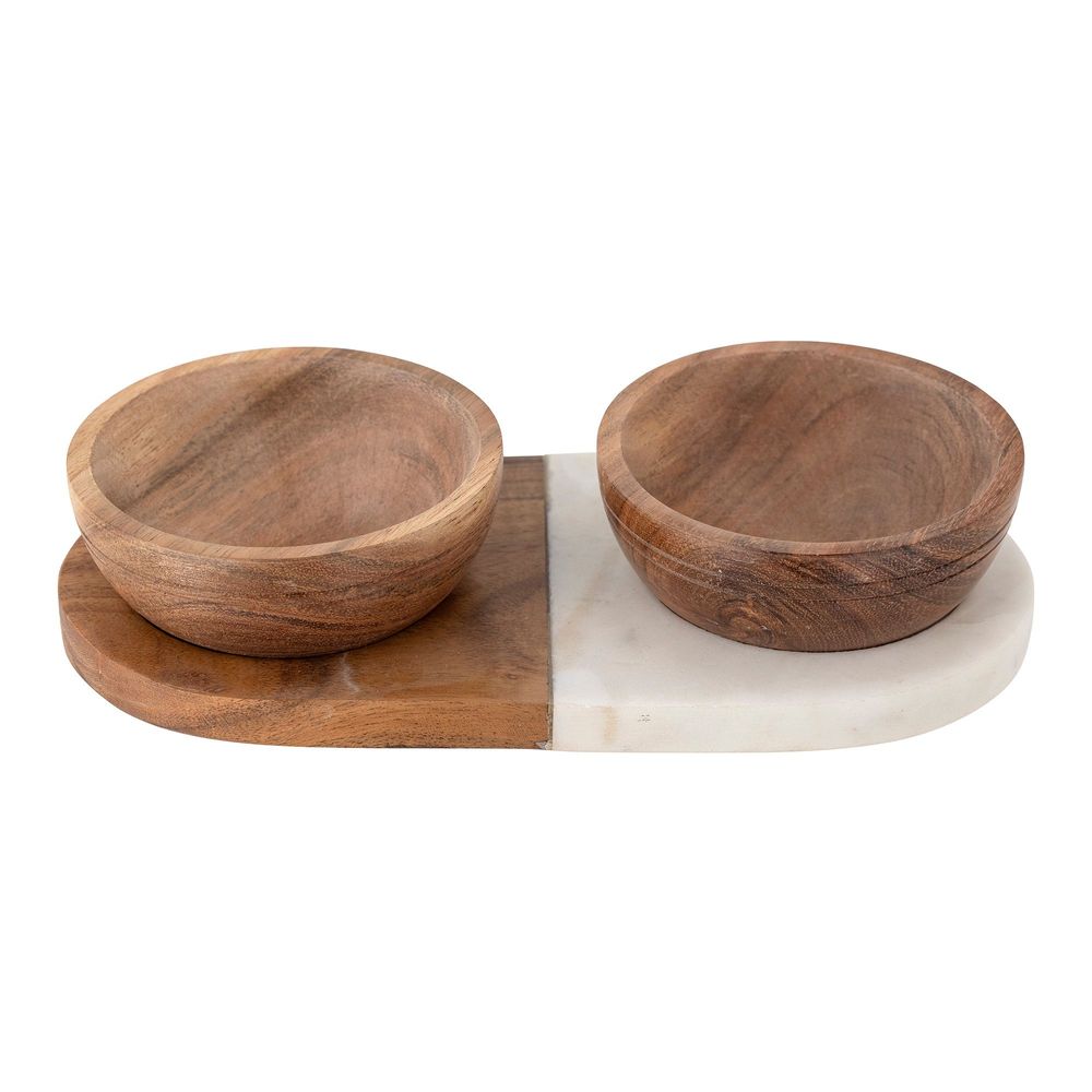 Couverts & ustensiles de cuisine - Izak Pots de sel et de poivre, Marron, Acacia Set - CREATIVE COLLECTION
