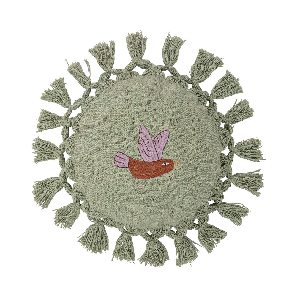Cushions - Elinna Cushion, Green, Cotton - BLOOMINGVILLE MINI