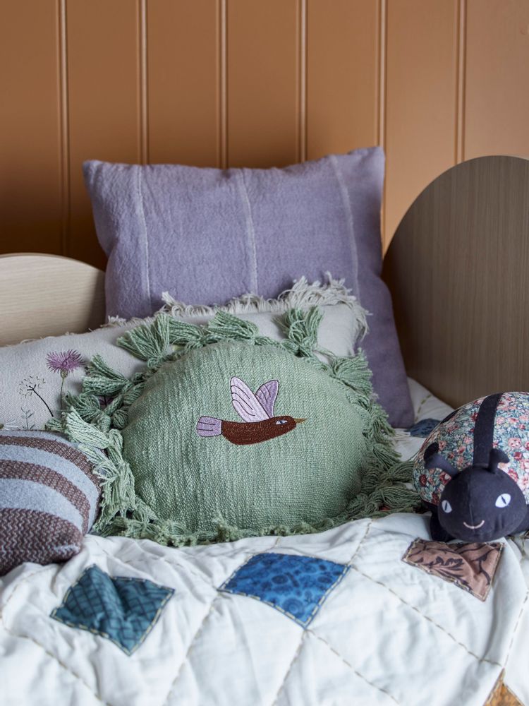 Cushions - Elinna Cushion, Green, Cotton - BLOOMINGVILLE MINI