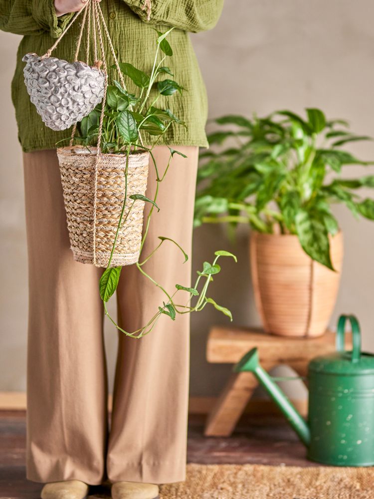 Flower pots - Alaz Flowerpot, Hanging, Nature, Stoneware - CREATIVE COLLECTION