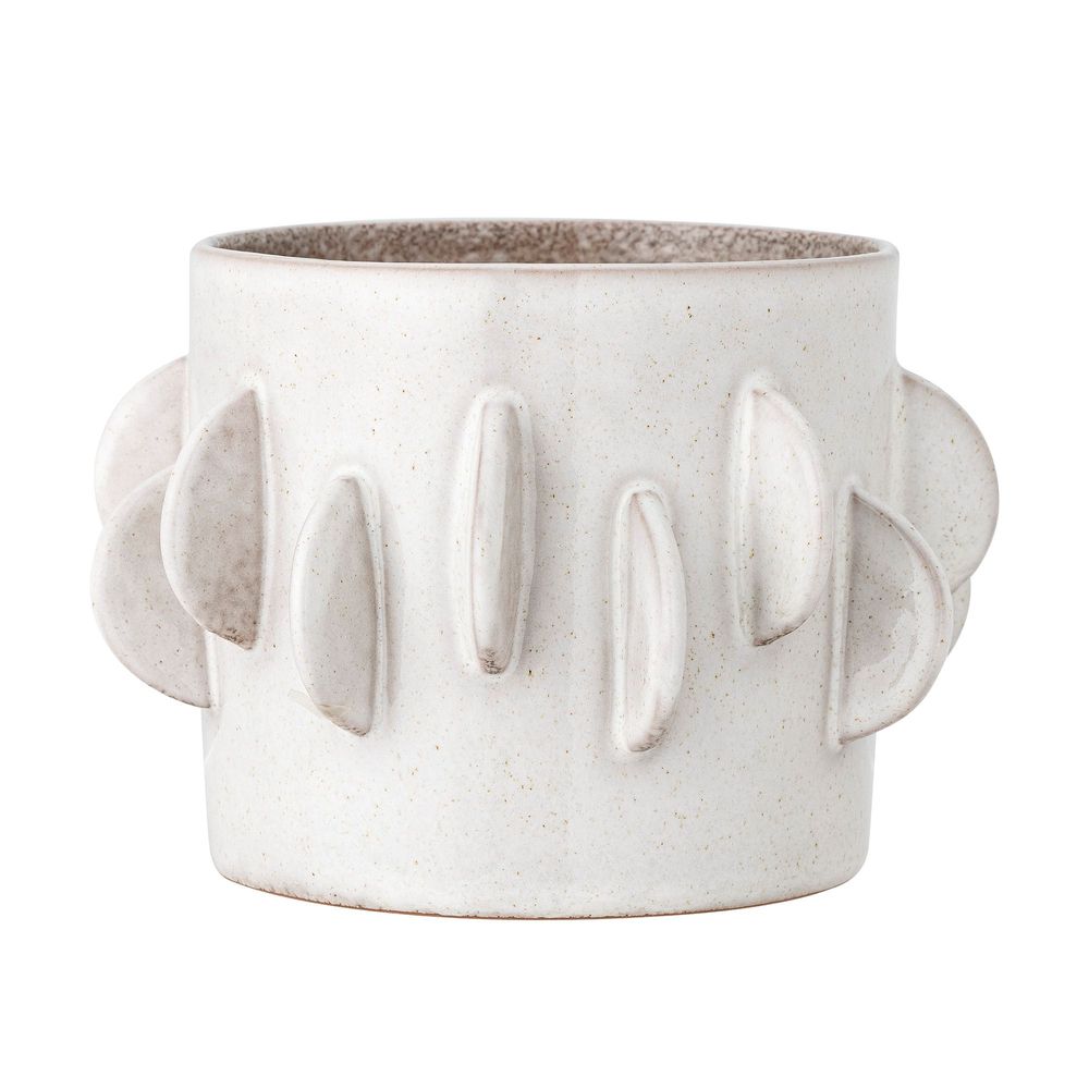 Flower pots - Roza Flowerpot, White, Stoneware - BLOOMINGVILLE MULTIBRAND HOUSE