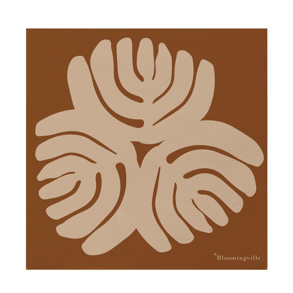 Serviettes - Gritt Serviette, Marron, FSC® Mix, Papier Pack of 20 - BLOOMINGVILLE MULTIBRAND HOUSE