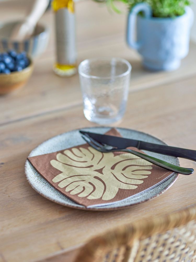 Serviettes - Gritt Serviette, Marron, FSC® Mix, Papier Pack of 20 - BLOOMINGVILLE MULTIBRAND HOUSE