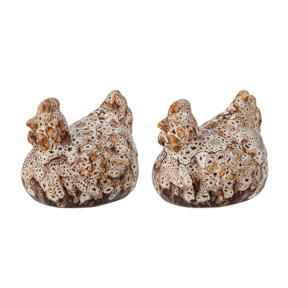 Couverts & ustensiles de cuisine - Chicky Ensemble de sel et poivre, Marron, Grès Set - BLOOMINGVILLE MULTIBRAND HOUSE