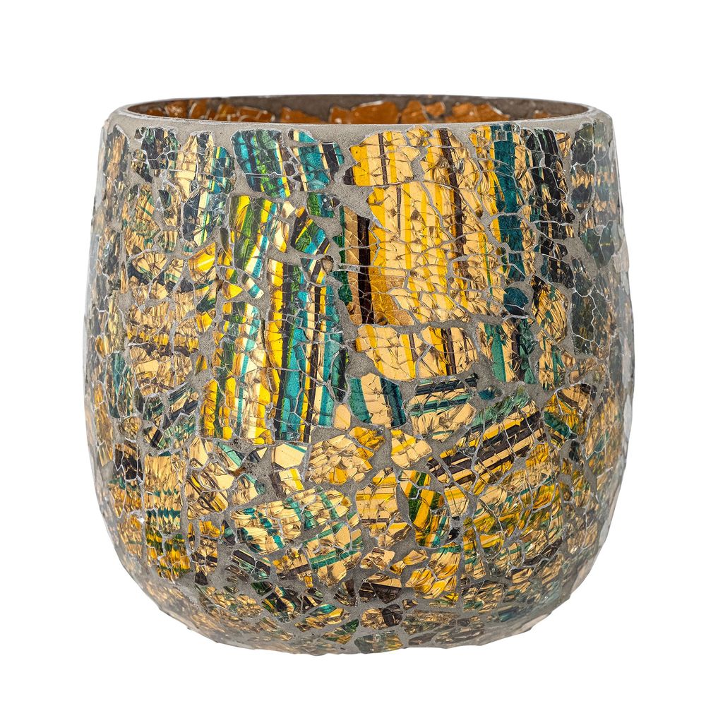 Bougeoirs et photophores - Fikayo Photophore, Or, Verre recyclé - BLOOMINGVILLE MULTIBRAND HOUSE
