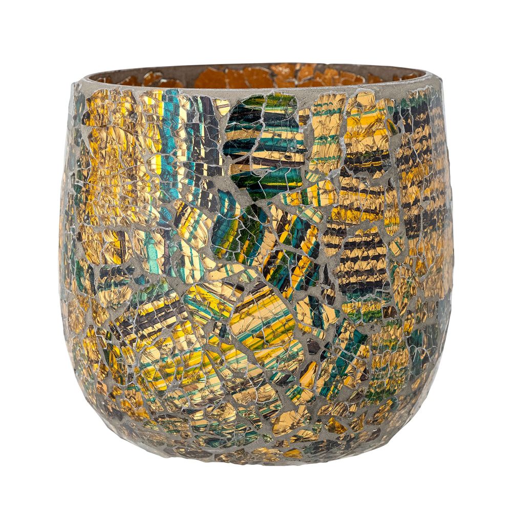 Bougeoirs et photophores - Fikayo Photophore, Or, Verre recyclé - BLOOMINGVILLE MULTIBRAND HOUSE