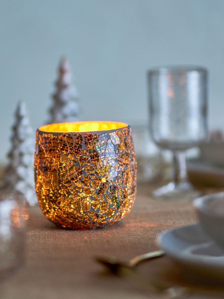 Bougeoirs et photophores - Fikayo Photophore, Or, Verre recyclé - BLOOMINGVILLE MULTIBRAND HOUSE