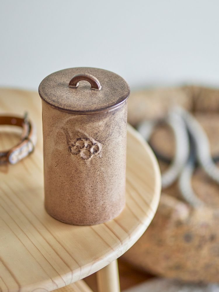 Accessoires animaux - Buddy Cruche avec couvercle , Marron, Grès - BLOOMINGVILLE MULTIBRAND HOUSE