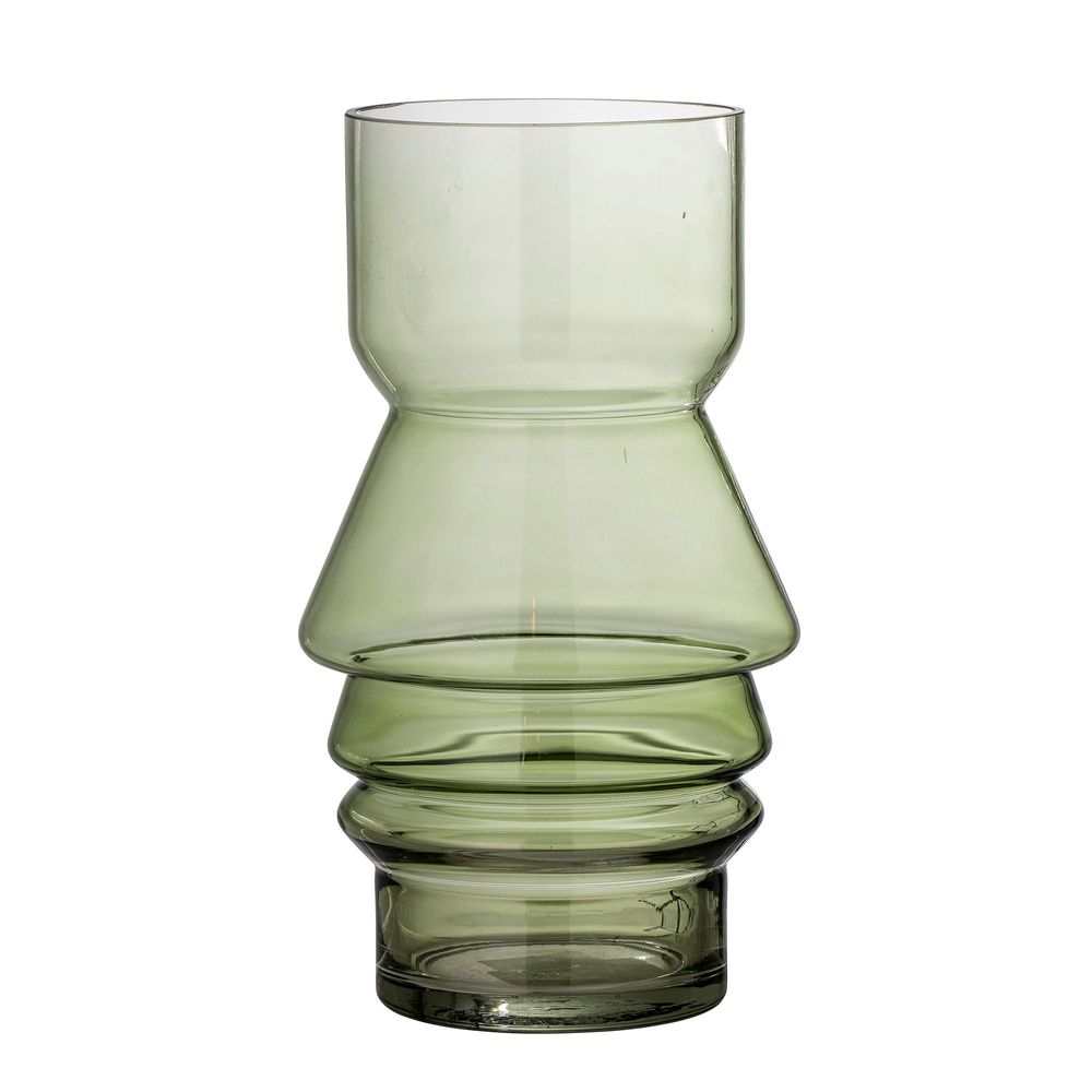 Vases - Zalla Vase, Green, Glass - BLOOMINGVILLE MULTIBRAND HOUSE