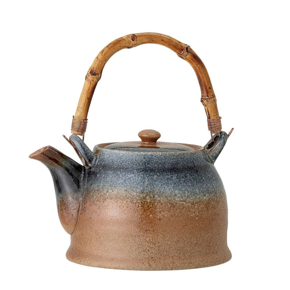 Kitchen utensils - Aura Teapot w/Teastrainer, Blue, Porcelain - BLOOMINGVILLE MULTIBRAND HOUSE