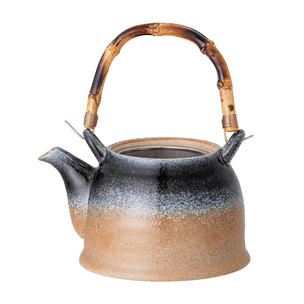 Kitchen utensils - Aura Teapot w/Teastrainer, Blue, Porcelain - BLOOMINGVILLE MULTIBRAND HOUSE
