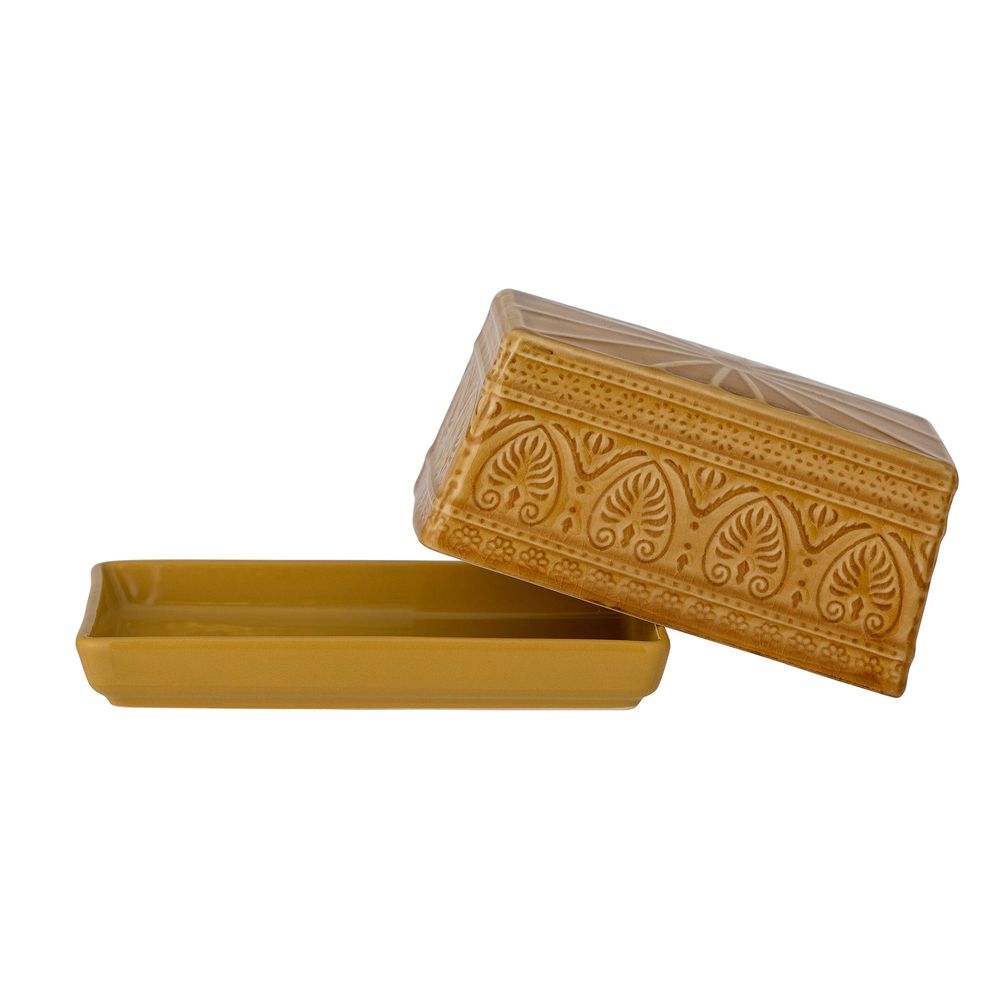 Couverts & ustensiles de cuisine - Rani Boîte à beurre, Jaune, Grès - BLOOMINGVILLE MULTIBRAND HOUSE