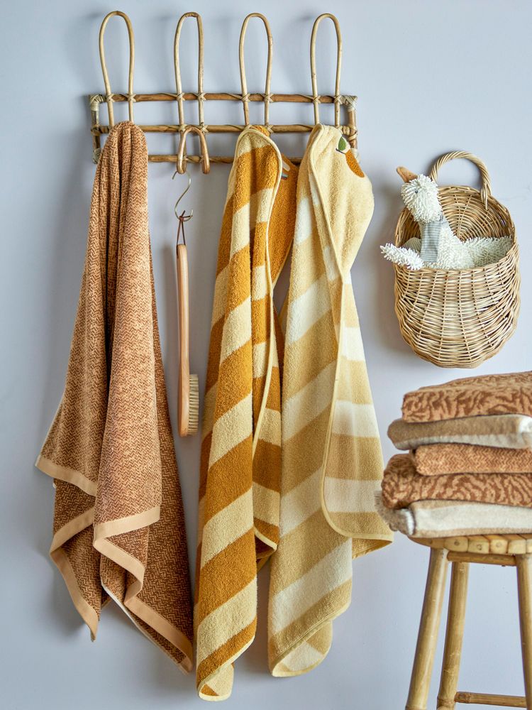 Serviettes de bain - Agnes Serviette, Nature, Coton OEKO-TEX® - BLOOMINGVILLE MINI